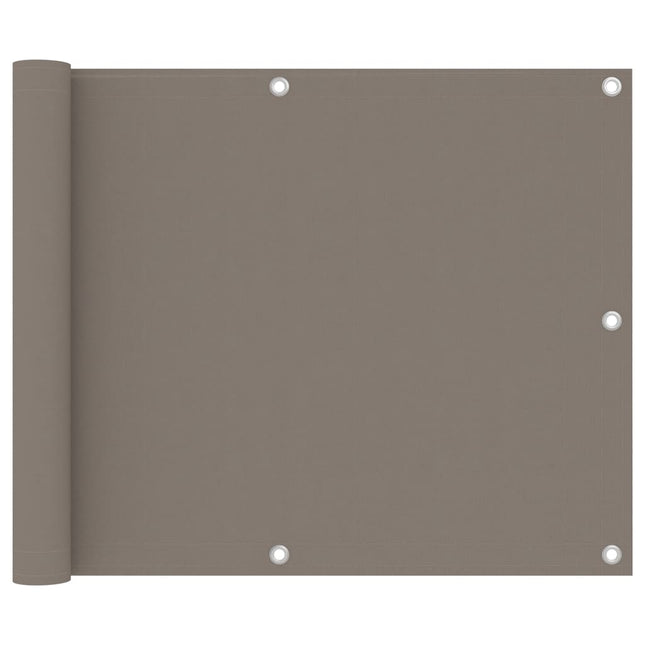 Balkonscherm 75x500 cm oxford stof taupe 75 x 500 cm