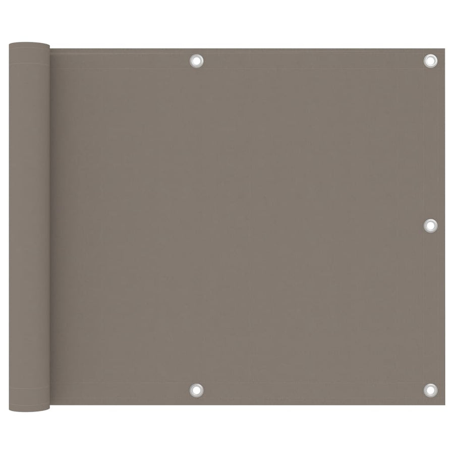 Balkonscherm 75x500 cm oxford stof taupe 75 x 500 cm