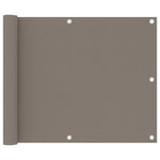 Balkonscherm 75x600 cm taupe oxford stof