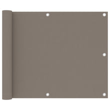 Balkonscherm 75x600 cm oxford stof taupe 75 x 600 cm