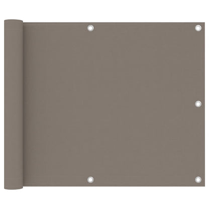 Balkonscherm 75x600 cm oxford stof taupe 75 x 600 cm