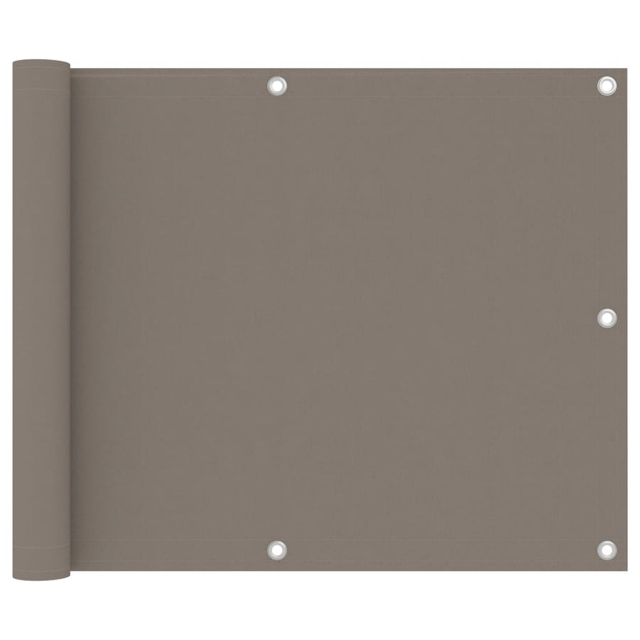 Balkonscherm 75x600 cm oxford stof taupe 75 x 600 cm