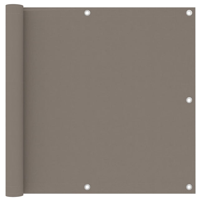 Balkonscherm 90x500 cm oxford stof taupe 90 x 500 cm