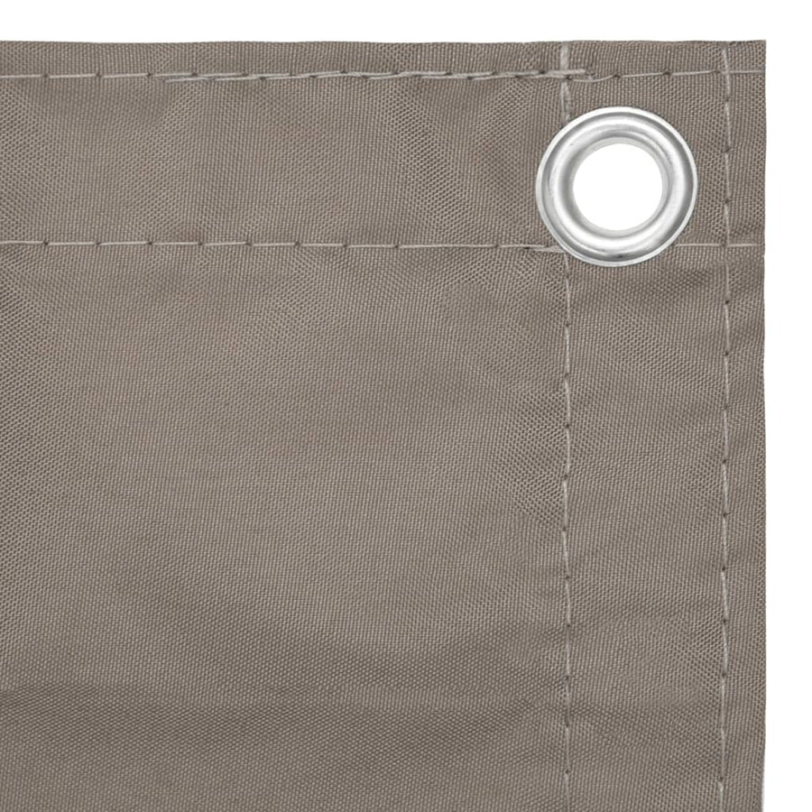 Balkonscherm 90x500 cm oxford stof taupe 90 x 500 cm