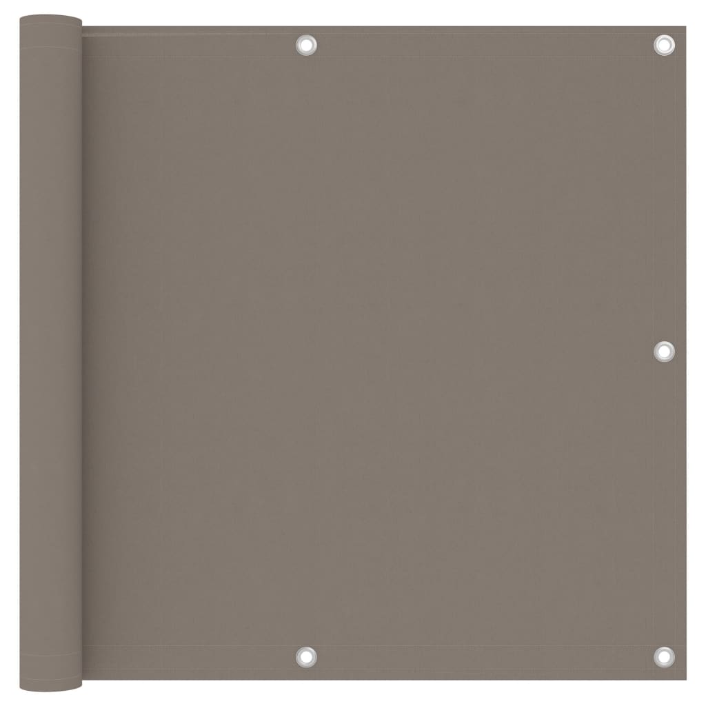 Balkonscherm 90x600 cm oxford stof taupe 90 x 600 cm