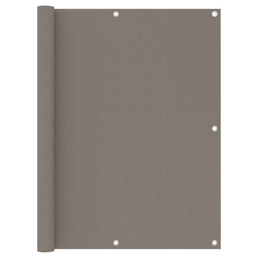 Balkonscherm 120x400 cm oxford stof taupe 120 x 400 cm