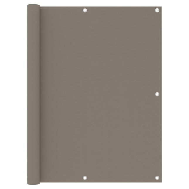 Balkonscherm 120x600 cm oxford stof taupe 120 x 600 cm