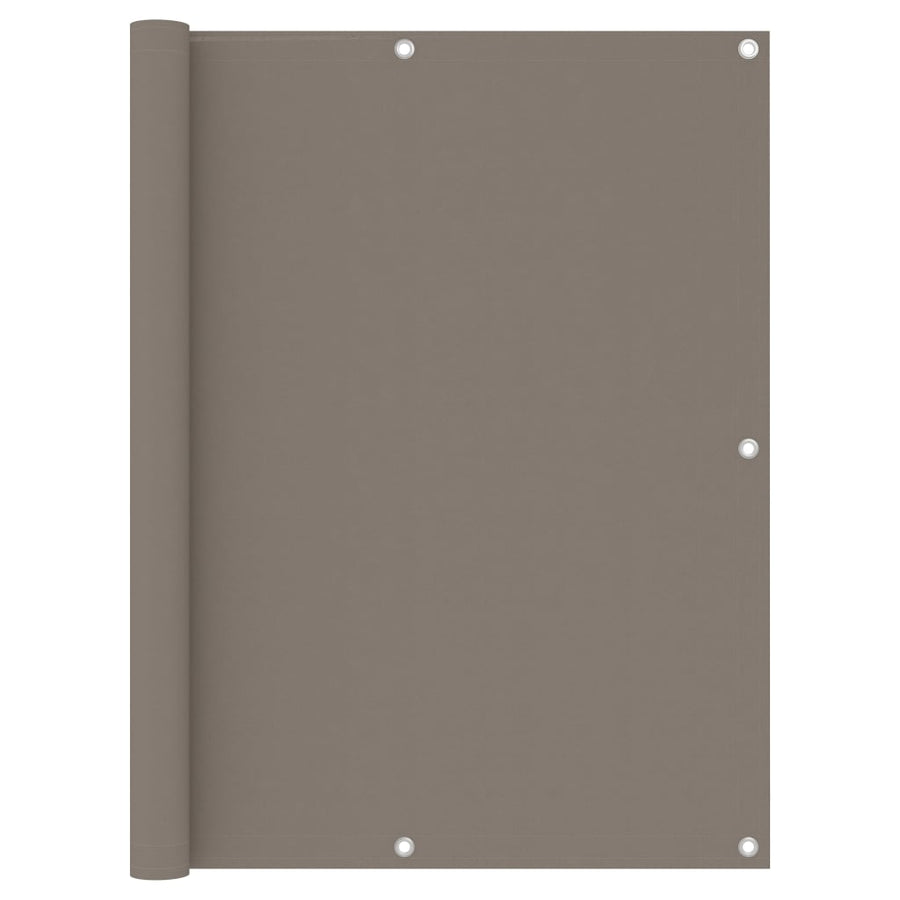Balkonscherm 120x600 cm oxford stof taupe 120 x 600 cm