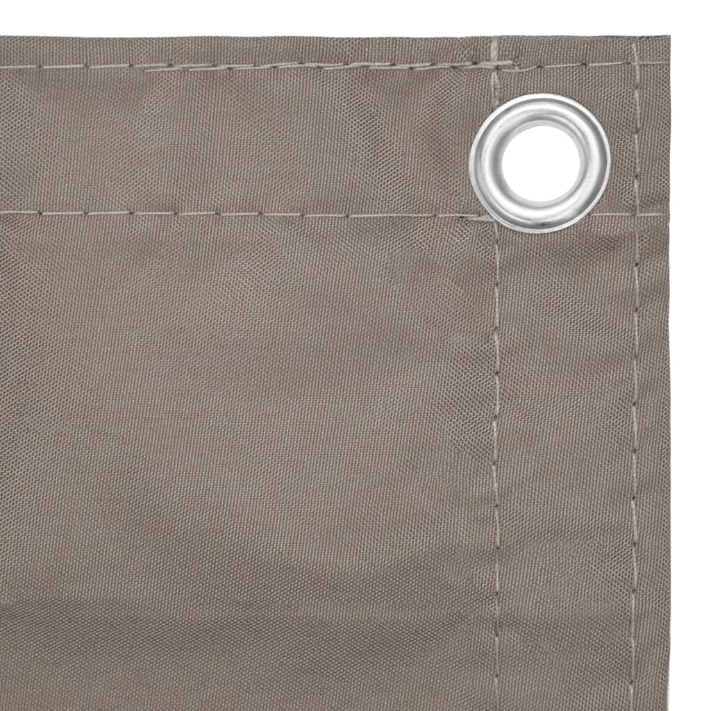 Balkonscherm 120x600 cm oxford stof taupe 120 x 600 cm