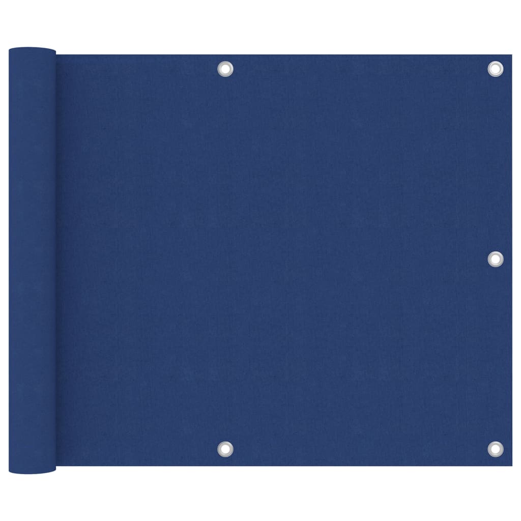 Balkonscherm 75x500 cm oxford stof blauw 75 x 500 cm
