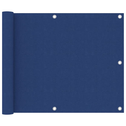 Balkonscherm 75x500 cm oxford stof blauw 75 x 500 cm