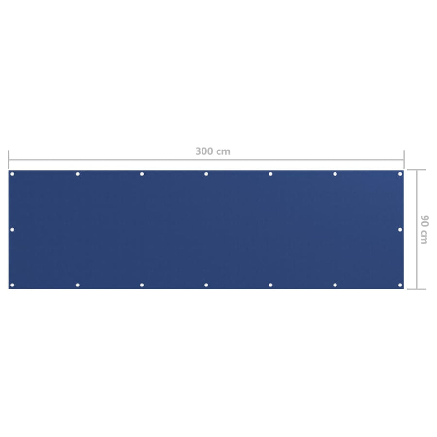 Balkonscherm Oxford Stof Blauw 90 x 300 cm