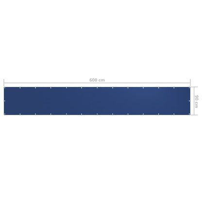 Balkonscherm Oxford Stof Blauw 90 x 600 cm