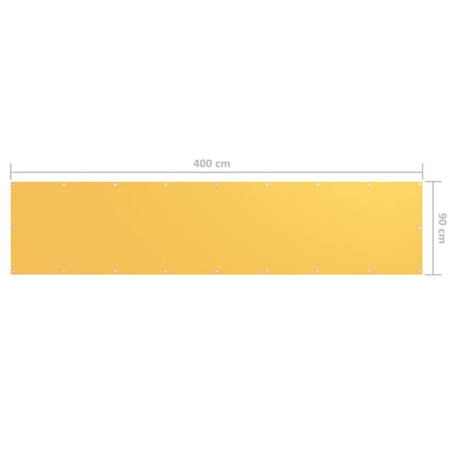 Balkonscherm Oxford Stof Geel 90 x 400 cm