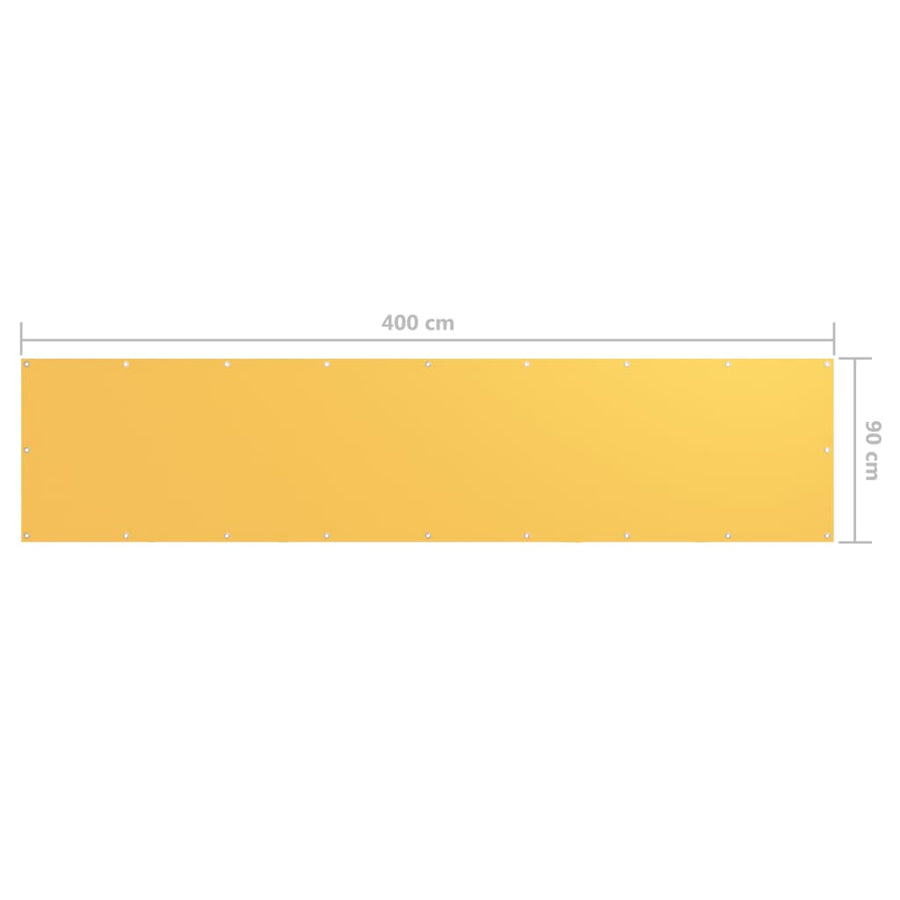 Balkonscherm Oxford Stof Geel 90 x 400 cm
