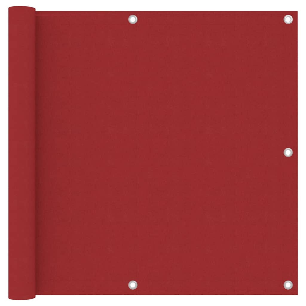 Balkonscherm 90x400 cm oxford stof rood