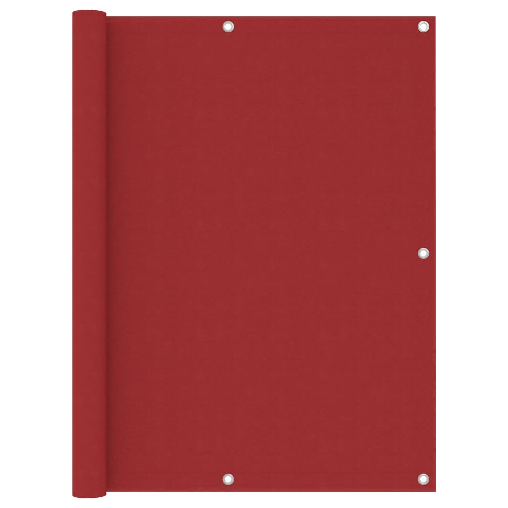 Balkonscherm Oxford Stof Rood 120 x 400 cm