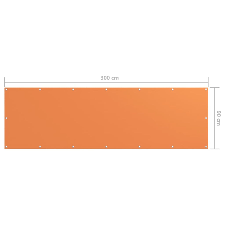 Balkonscherm Oxford Stof Oranje Orange 90 x 300 cm