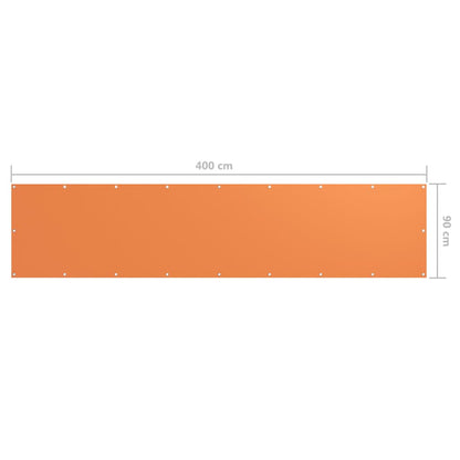 Balkonscherm Oxford Stof Oranje Orange 90 x 400 cm