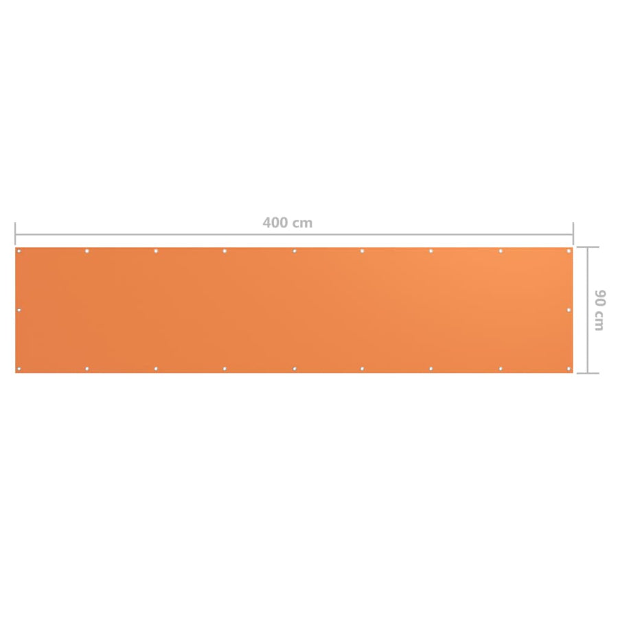 Balkonscherm Oxford Stof Oranje Orange 90 x 400 cm