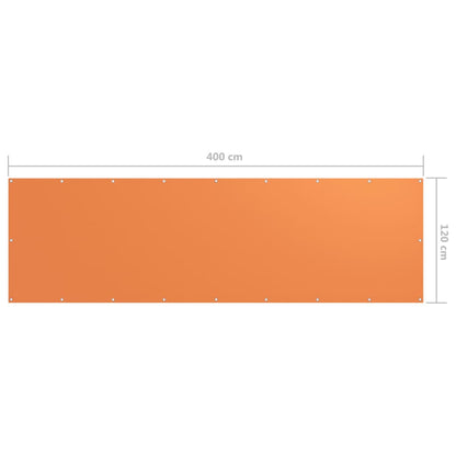 Balkonscherm Oxford Stof Oranje Orange 120 x 400 cm