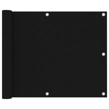 Balkonscherm Oxford Stof Zwart 75 x 300 cm