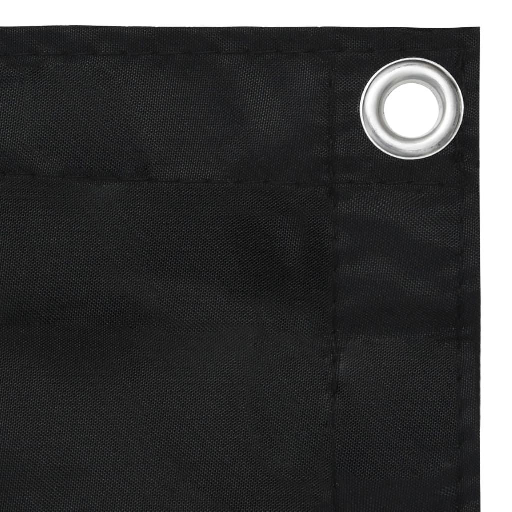 Balkonscherm Oxford Stof Zwart 75 x 300 cm
