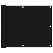 Balkonscherm 75x400 cm oxford stof zwart