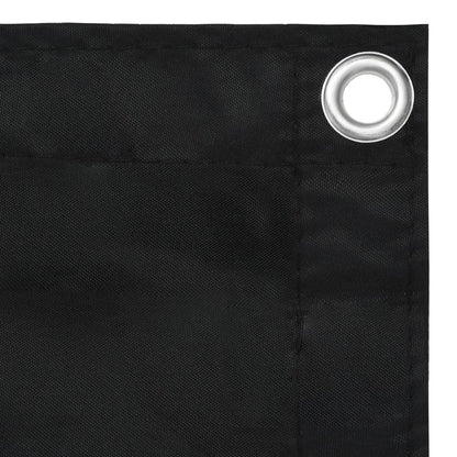 Balkonscherm Oxford Stof Zwart 75 x 400 cm