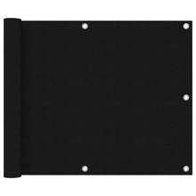 Balkonscherm Oxford Stof Zwart 75 x 600 cm