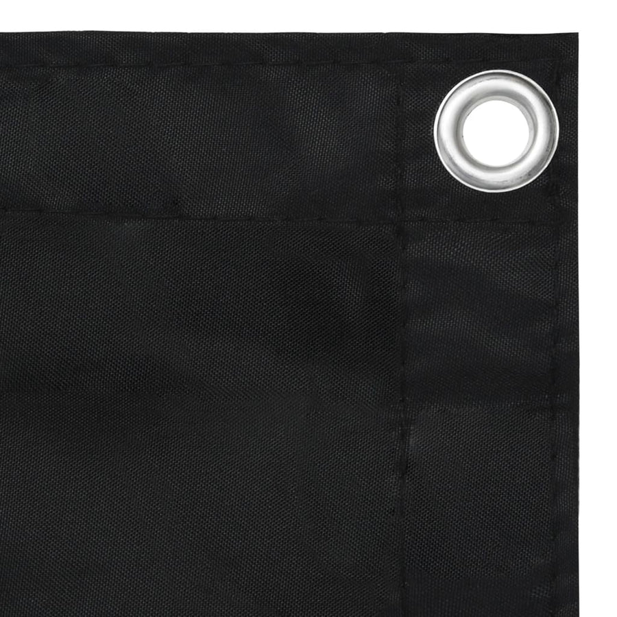 Balkonscherm Oxford Stof Zwart 75 x 600 cm