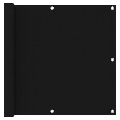 Balkonscherm Oxford Stof Zwart 90 x 500 cm