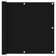 Balkonscherm Oxford Stof Zwart 90 x 600 cm