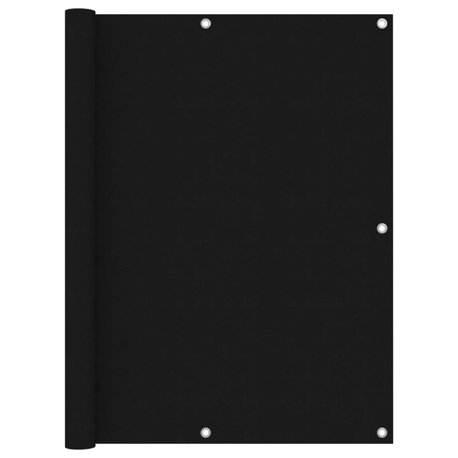 Balkonscherm Oxford Stof Zwart 120 x 400 cm