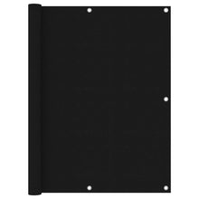 Balkonscherm Oxford Stof Zwart 120 x 500 cm