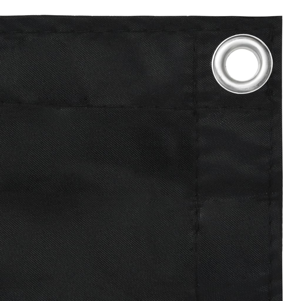 Balkonscherm Oxford Stof Zwart 120 x 500 cm