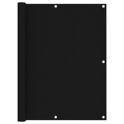 Balkonscherm Oxford Stof Zwart 120 x 600 cm