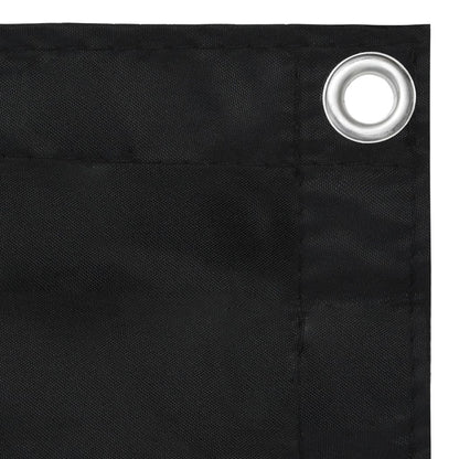 Balkonscherm Oxford Stof Zwart 120 x 600 cm