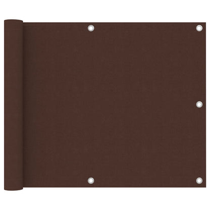 Balkonscherm 75x400 cm oxford stof bruin 75 x 400 cm