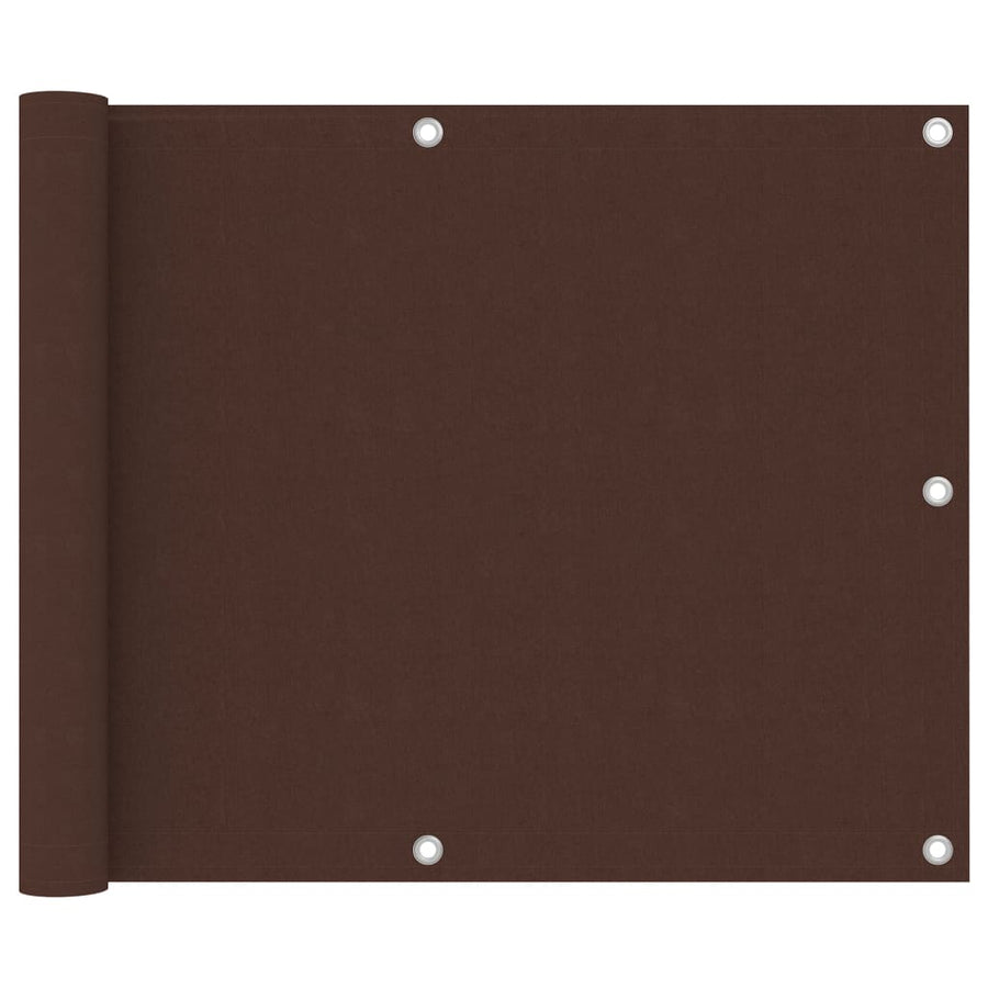 Balkonscherm 75x400 cm oxford stof bruin 75 x 400 cm