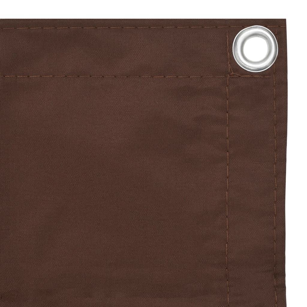 Balkonscherm 75x400 cm oxford stof bruin 75 x 400 cm