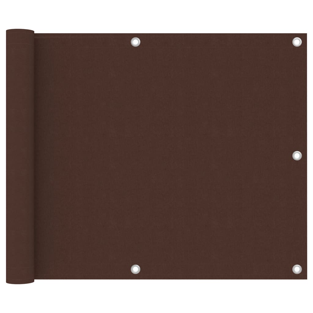 Balkonscherm 75x500 cm oxford stof bruin 75 x 500 cm