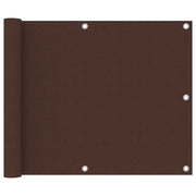 Balkonscherm 75x600 cm bruin oxford stof
