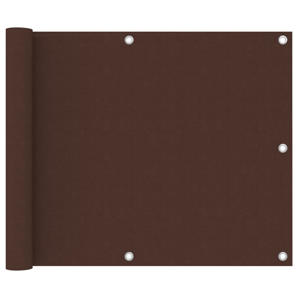 Balkonscherm 75x600 cm oxford stof bruin 75 x 600 cm