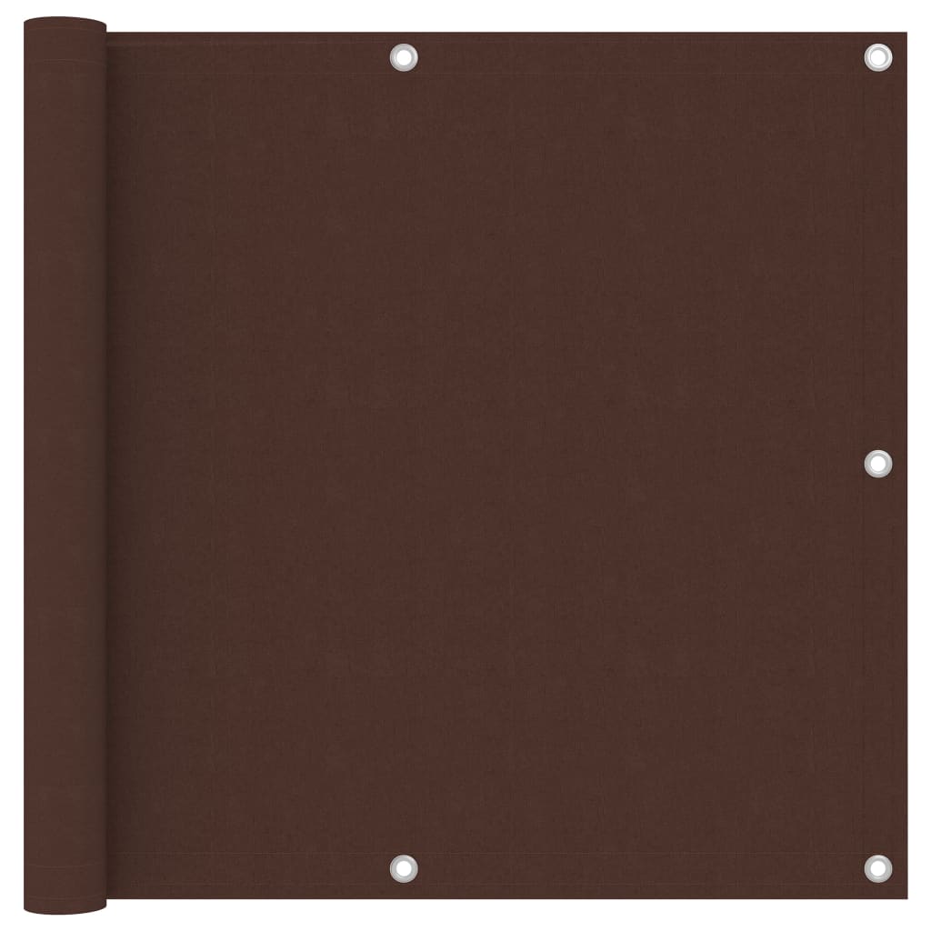 Balkonscherm 90x500 cm oxford stof bruin 90 x 500 cm