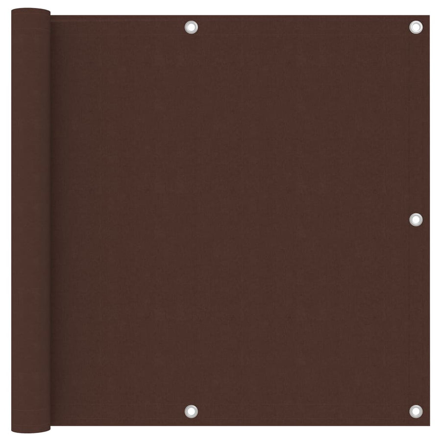 Balkonscherm 90x500 cm oxford stof bruin 90 x 500 cm