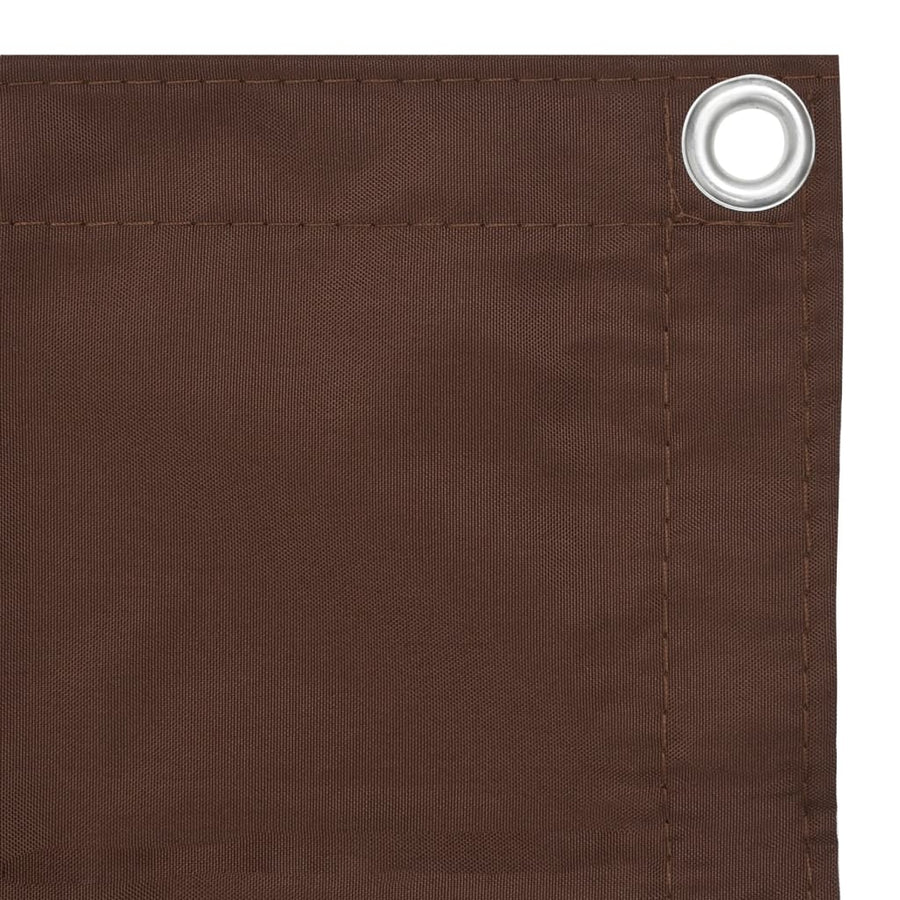 Balkonscherm 90x500 cm oxford stof bruin 90 x 500 cm