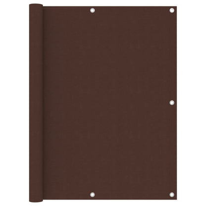 Balkonscherm 120x600 cm oxford stof bruin 120 x 600 cm