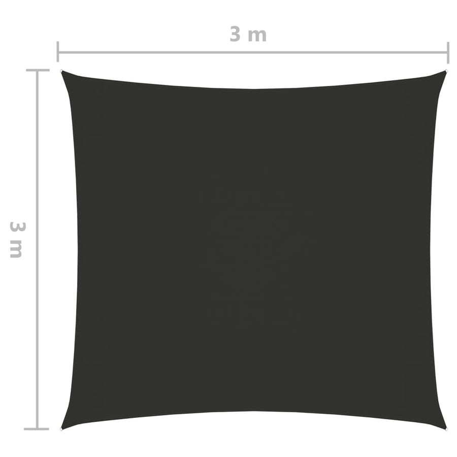 Zonnescherm vierkant 3x3 m oxford stof antracietkleurig 3 x 3 m Antraciet