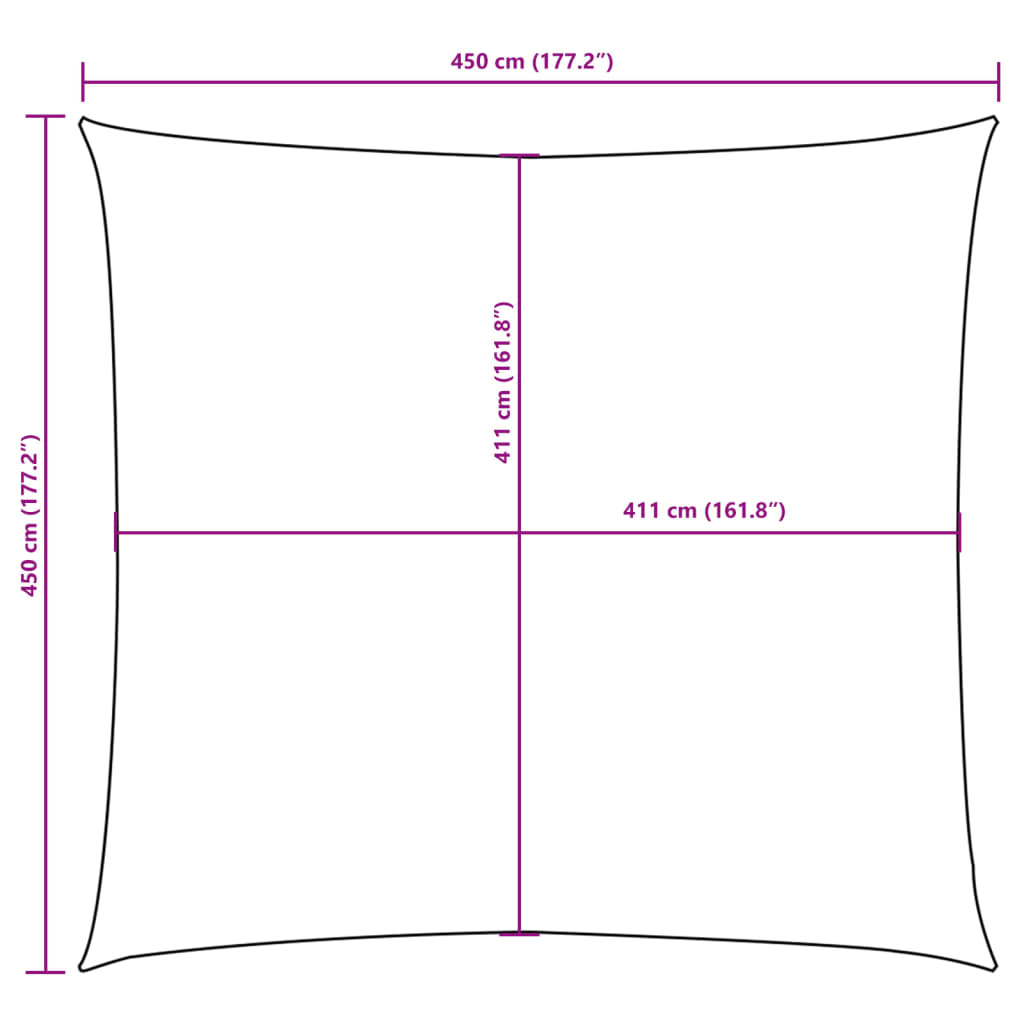 Zonnescherm Vierkant 4,5X4,5 M Oxford Stof Antracietkleurig Antraciet